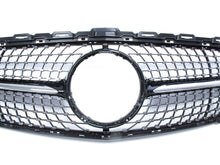 Black+Silver Diamond Front Bumper Grill for Mercedes C-Class W205 C205 A205 2015-2018 pz128