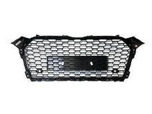 RS5 Style Badgeless Gloss Black Honeycomb Front Grille For Audi A5 S5 B9 2017–2019