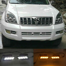 LED Daytime Running Fog Lights DRL For Toyota Land Cruiser Prado FJ120 2003-2009