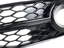 All Black Fog Light Grille Covers Left+Right Audi A6 C7 S-Line S6 2012-2015