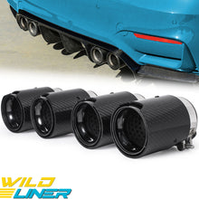 2X Carbon Steel Exhaust Tips for BMW M3 F80 M4 F82 F83 2014-2020 For BMW M3 M4 F80 F82 F83