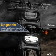 65W LED Headlight Kit For 2008-2017 Harley Davidson Dyna Fat Bob With DRL