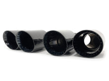 Univesal Dual Twin Black Exhaust Tips 65mm Inlet for BMW Audi Mercedes Models