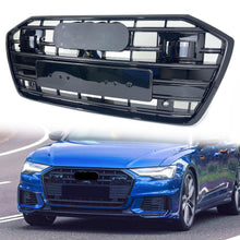 Gloss Black Front Grill for Audi A6 C8 S6 2019-2024 with ACC