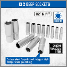 108Pcs Socket Ratchet Wrench Set Spanner External Torx Screwdriver Bit 1/2" 1/4"