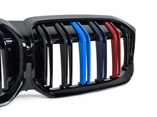 Dual Slats M-Color Front Bumper Grille Gloss Black fit for BMW 3-Series G20 LCI 330i m340i 2023+