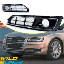 Pair Front Bumper Fog Light Grilles Mesh Style Audi A8 / A8L W12 2015-2018