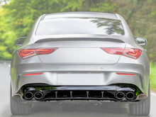 Gloss Black Rear Diffuser + Exhaust Tips for Mercedes CLA C118 W118 CLA35 CLA45 AMG 2020-2024