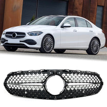 Black Diamond Style Grille Front Bumper Grille For Mercedes C W206 C206 C220 C300 2022-2024 Non-AMG only