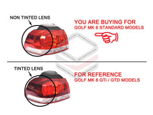 Pair LH+RH Tail Light Lamp For VW Volkswagen Golf MK6 TSI TDI Hatch 2008-2012