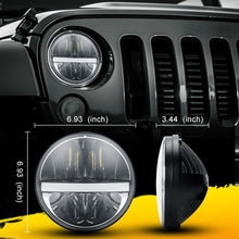 1pcs 7" Round Led Headlight For Jeep Wrangler JK LJ TJ CJ Headlamp