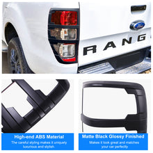 Rear Tail Light Cover Trims For Ford Ranger 2015-2022 PX2 PX3 Wildtrak XLT XLS