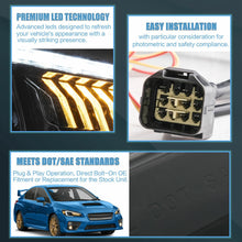 Amber LED Headlights DRL For Subaru WRX 2015-2021 WRX STI 2015-2017