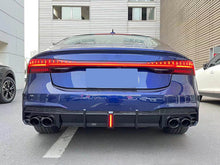 Gloss Black Rear Diffuser w/ Light + Exhaust Tips for Audi A7 C8 S-line S7 2019-2023