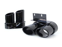 Gloss Black Rear Diffuser w/ LED Light + Exhaust Tips for Audi A5 S-Line S5 Sport 2020-2023