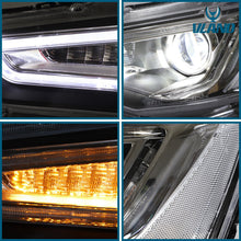LED Headlights Head Lamps w/ Bulbs For Mitsubishi Lancer EVO X w/Black Bezel