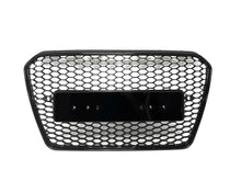 RS5 Style Badgeless Gloss Black Honeycomb Front Grille For Audi A5 S5 B8.5 2013–2016
