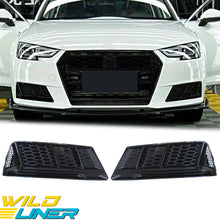 Pair Fog Light Grille Covers Left+Right Audi A4 B9 Non-S-Line 2017-2019