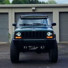 Pair 5x7'' 7x6'' LED Headlights High/Low Beam w/ Turn Signal + DRL for Jeep Wrangler YJ Cherokee XJ ATV UTV