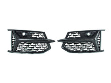 Pair Front Bumper Fog Light Grille Covers Audi A6 C8 S-Line / S6 2019-2024