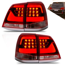 Pair Red LED Tail Lights w/ DRL Rear Brake Lamps for 2008–2015 Toyota Land Cruiser 200 Series