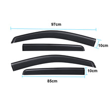 4pcs Tinted Black Weather Shields Weathershields for Ford Ranger Next-Gen 2022-2024 Dual Cab