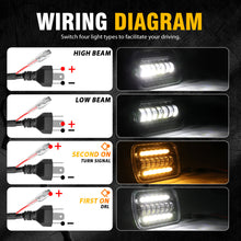 Pair 7x6" 5x7" inch LED Headlights Hi/Lo Beam w/DRL For Toyota Hilux 1983-2004