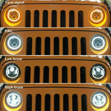 Pair 7'' Round LED Headlights Hi/Lo Beam DRL Turn Lamps For Mazda MIATA MX-5