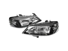 Pair Black Headlights Head Lamps For Holden Astra TS 1998-2006