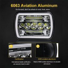 Pair 7x6'' 5x7'' LED Headlights HI/LO/DRL/TURN SIGNAL For 1983-2004 Toyota Hilux