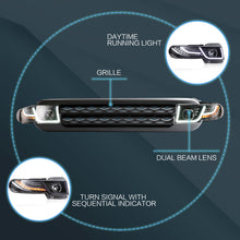 LED Headlights & Black Front Grille For 2007-2015 Toyota FJ Cruiser Pair