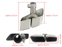 Square Exhaust Tips for Audi Q7 3.0L 2016–2019 Chrome Tail Pipe