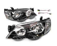 Pair LH+RH Head Light Lamp + Adapter For Ford Falcon BA BF XR XR6 XR8 FPV 2002-2008 Series 1&2