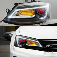 Pair LED Headlight Assemblies Demon Eyes Lens For VW Sagitar 2012–2017