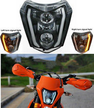 LED Headlight w/ Blinking Turn Signal Light For KTM EXC XCW 250 350 450 500 690