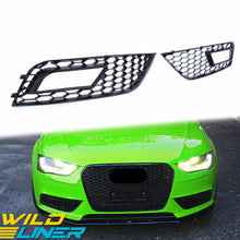 Gloss Black Fog Light Grille Covers For Audi A4 B8.5 2013-2016 Non S-Line
