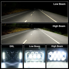 Pair 4x6'' 60w LED Rectangular Headlights High Low Beam + DRL for Truck FREIGHTLINER Chevrolet Off-road ATV UTV