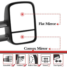 2x L+R Towing Mirrors Power Glass fit 1990-1998 Toyota Land Cruiser 80 Series Black