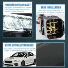 LED Reflector Headlights w/ Sequential Indicators for 2015–2021 Subaru WRX / WRX STI Left + Right