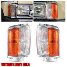 Pair Corner Indicator Light Chrome Trim for Toyota Hilux 4x4 LN65 YN65 YN67 1983-1988 - NO bulbs