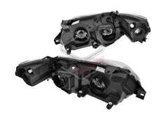 Pair Headlights Black + LED Globes For Ford Falcon FG XR6 XR8 Turbo 2008-2011