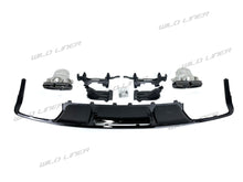 CLS63 Rear Diffuser + Black Exhaust Tips For Mercedes CLS W218 CLS500 CLS550 CLS600 AMG 2015-2018