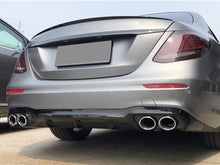 E53 AMG Black Rear Diffuser + Silver Exhaust Tips for Mercedes E W213 2016-2019 Pre-LCI di30