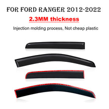 Weathershields Window Visors For Ford Ranger 2012-2022 Dual Cab PX PX2 PX3 Black