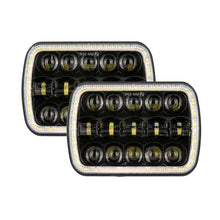 Pair 7x6" 5x7" LED Headlights Hi/Lo Beam Turn Signal For Toyota Hilux 1983-2004