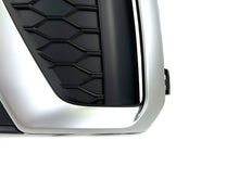 Black+Chrome Fog Light Grille Covers Left+Right Audi A4 B9 S-Line S4 2020-2024