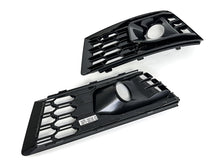 Pair Front Bumper Mesh Fog Light Grilles For Audi A4 B9 Non-S-Line 2017-2019
