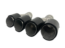 Universal Inlet 65mm Oval Carbon Exhaust Tips Replacement for Mercerdes Audi BMW
