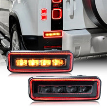 Pair Smoke LED Rear Bumper Brake Lights For Land Rover Defender 90 110 130 L663 2020-2024