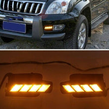 LED Daytime Running Fog Lights DRL For Toyota Land Cruiser Prado FJ120 2003-2009